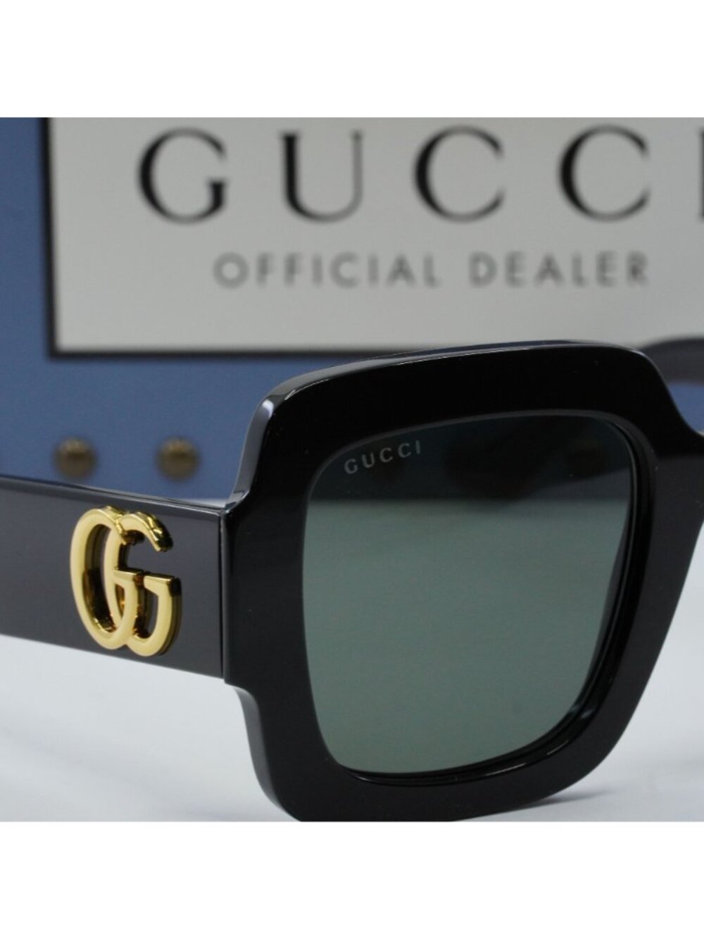 Gucci GG1547S 001 Square Women Sunglasses - Black / Grey - Picture 8 of 10